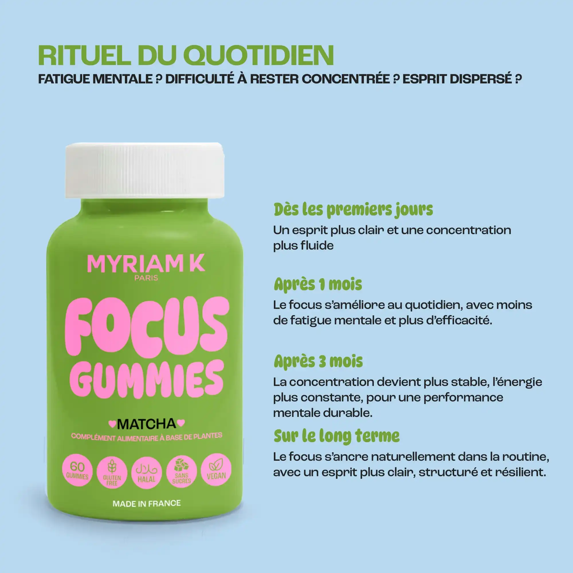Gummies FOCUS au Matcha - Image 3